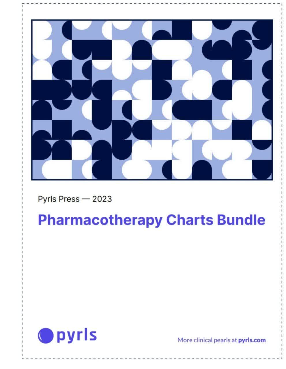 pharmacotherapy charts bundle
