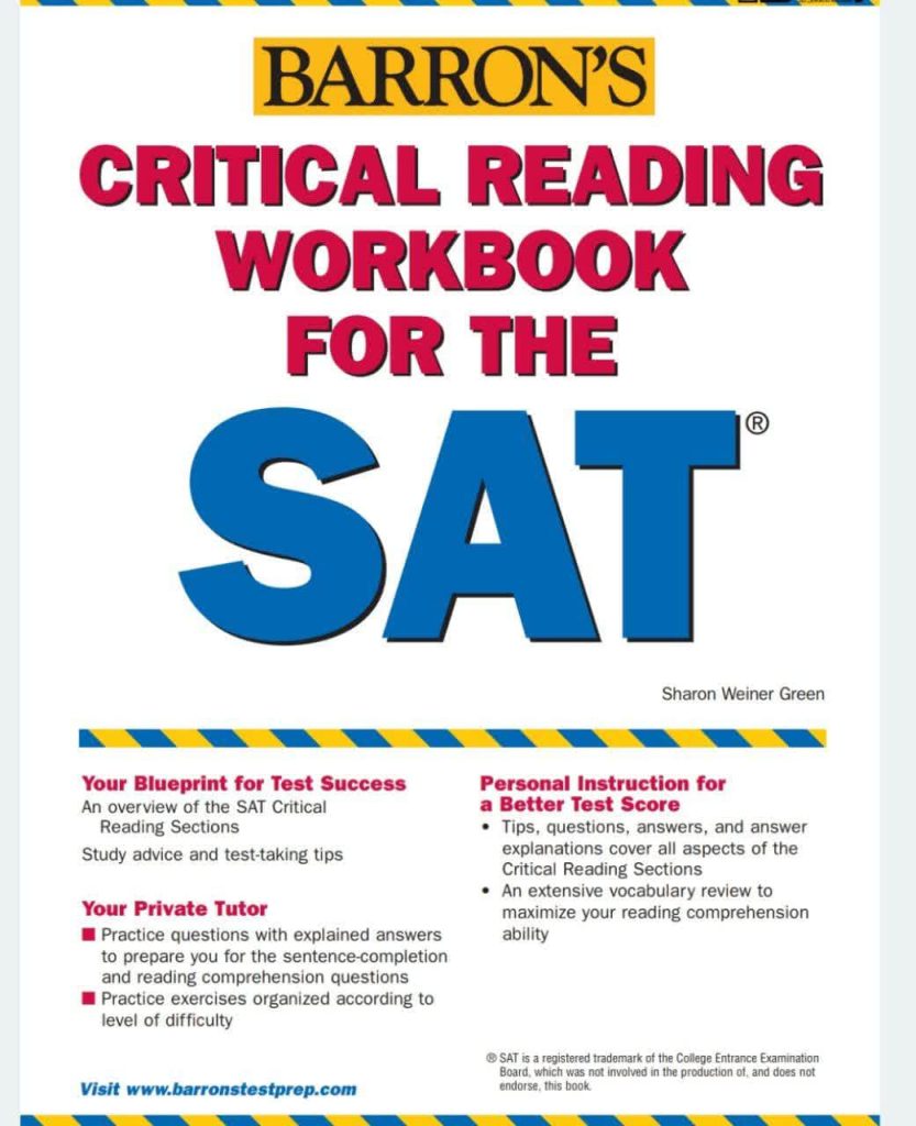 BARRON'S CRITICAL READING WORKBOOK FOR THE SAT
